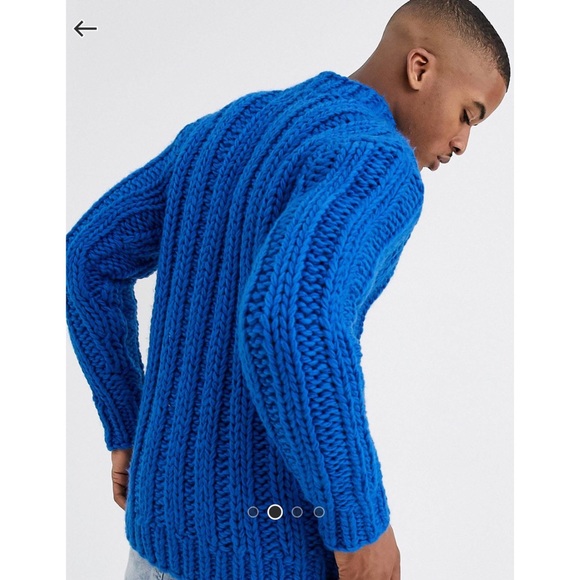NWT ASOS Rare Heavyweight Hand Knitted Rib Sweater S - Picture 3 of 9